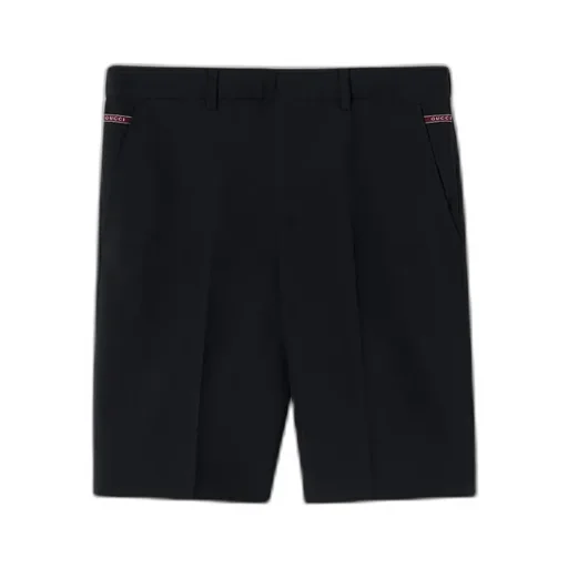 Wool Shorts With Intarsia