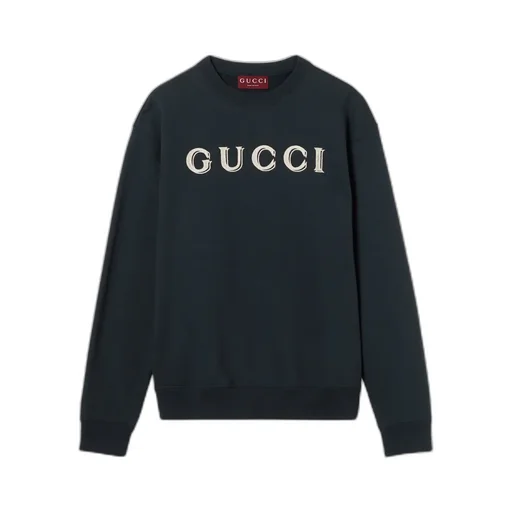 Cotton Jersey Sweatshirt With Embroidery