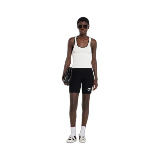 Ribbed Tank Top With Intarsia