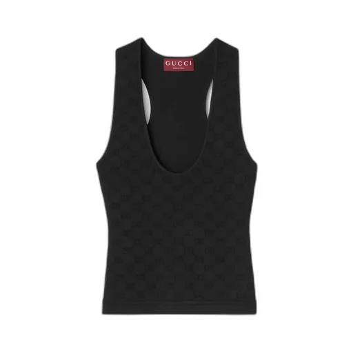 Elastic Gg Jacquard Tank Top