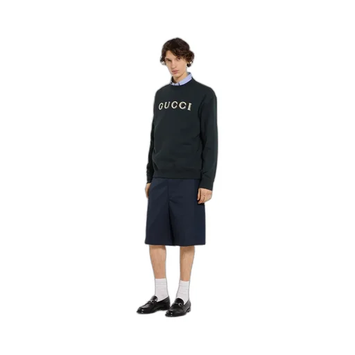 Cotton Jersey Sweatshirt With Embroidery