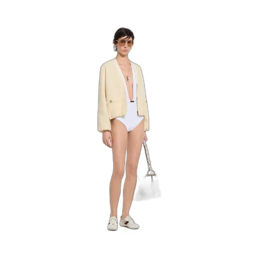 Jersey Bodysuit With Metal Tag