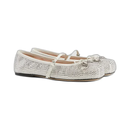Crystal Gucci Horsebit Ballet Flat