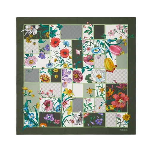 Printed Silk Twill Carré