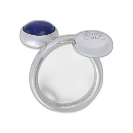 Anagram Pebble Ring In Sterling Silver And Lapis Lazuli