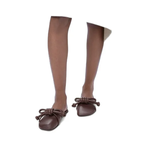 Flamenco Knot Mule In Lambskin