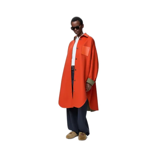 Coat In Wool And Cashmere
