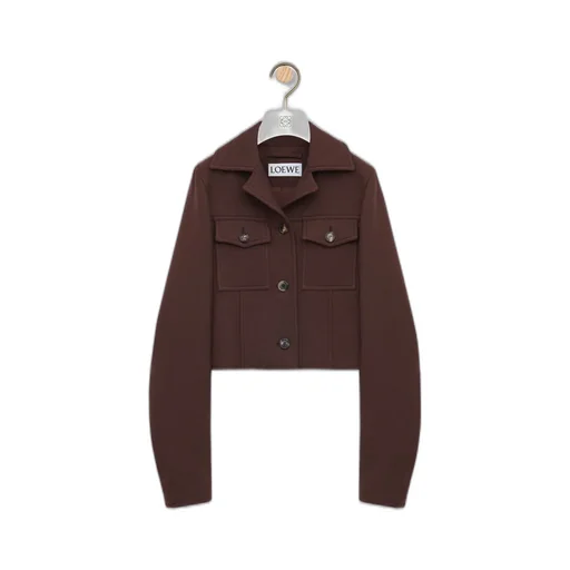 Cropped Jacket In Wool