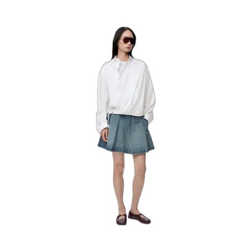 Draped Shirt In Cotton