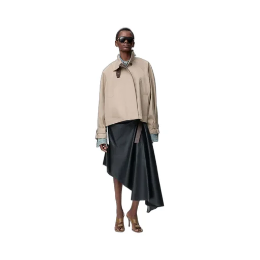 Short Parka In Cotton And Silk