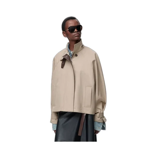 Short Parka In Cotton And Silk