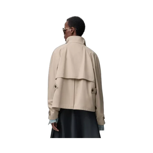 Short Parka In Cotton And Silk