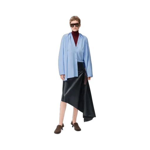 Belted Skirt In Nappa Lambskin