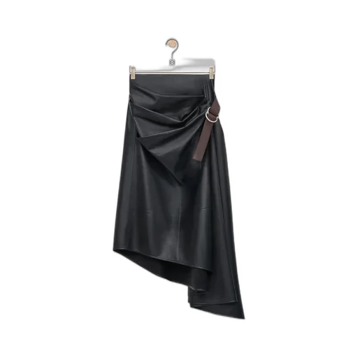 Belted Skirt In Nappa Lambskin