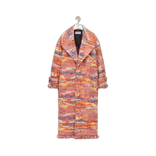 Coat In Wool Blend Jacquard