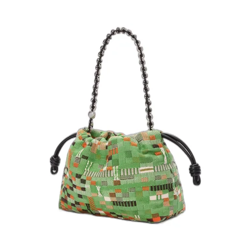 Medium Flamenco Purse In Embroidered Textile