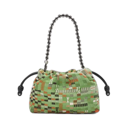 Medium Flamenco Purse In Embroidered Textile