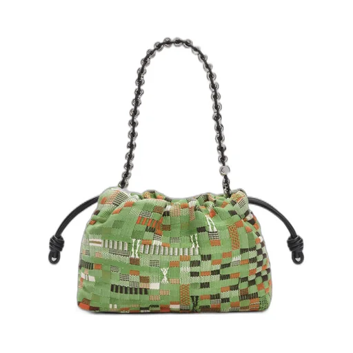 Medium Flamenco Purse In Embroidered Textile