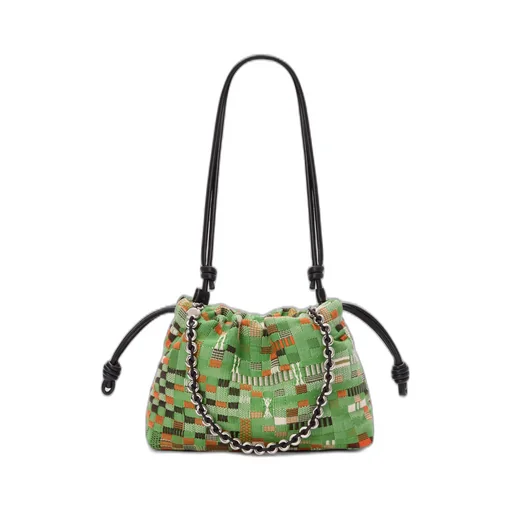 Medium Flamenco Purse In Embroidered Textile