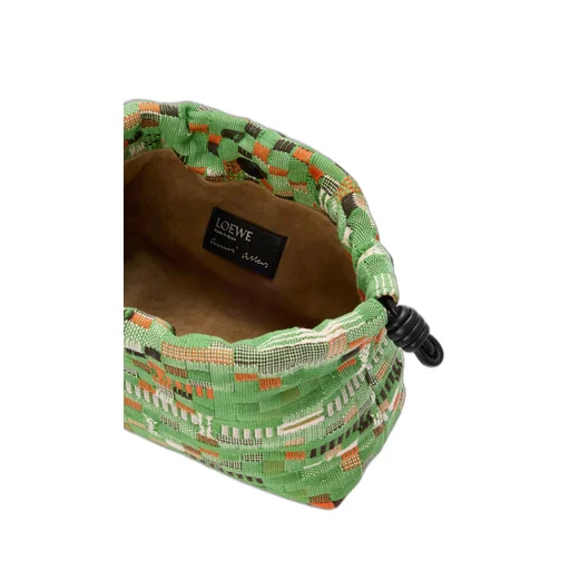 Medium Flamenco Purse In Embroidered Textile