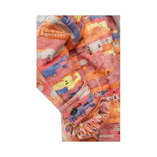 Coat In Wool Blend Jacquard