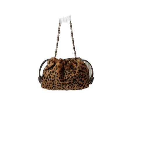 Medium Flamenco Purse In Printed Shearling