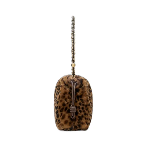 Medium Flamenco Purse In Printed Shearling