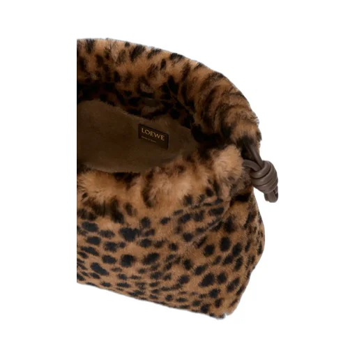 Medium Flamenco Purse In Printed Shearling