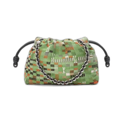 Medium Flamenco Purse In Embroidered Textile