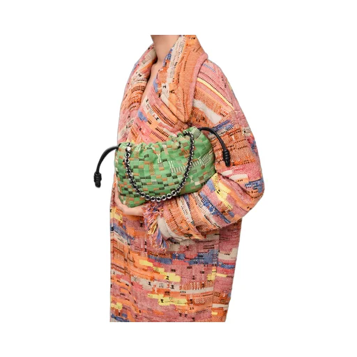 Medium Flamenco Purse In Embroidered Textile