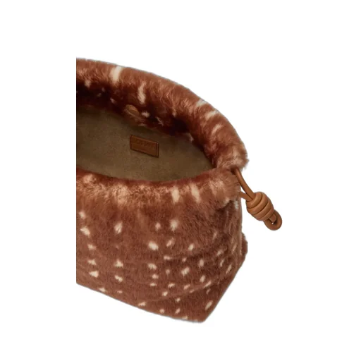 Medium Flamenco Purse In Printed Shearling