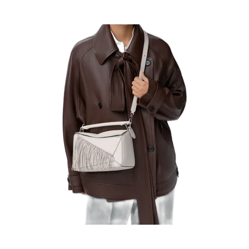 Fringe Small Puzzle Bag In Classic Calfskin