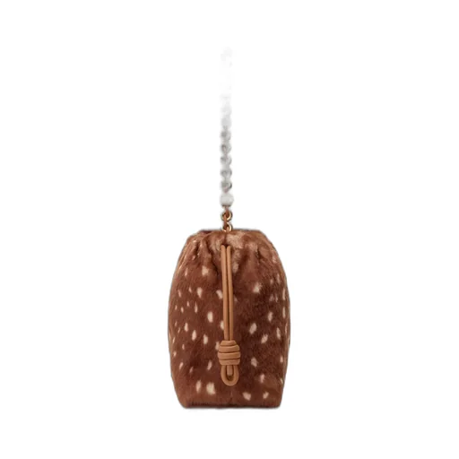 Medium Flamenco Purse In Printed Shearling