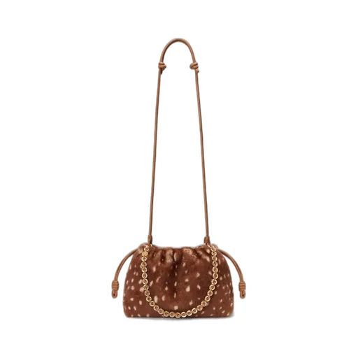 Medium Flamenco Purse In Printed Shearling