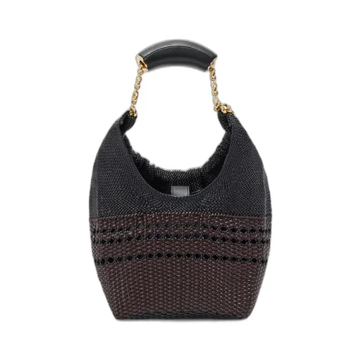 Small Squeeze Bag In Woven Nappa Calfskin