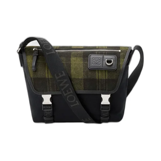 Medium Flex Messenger In Canvas And Brushed Suede