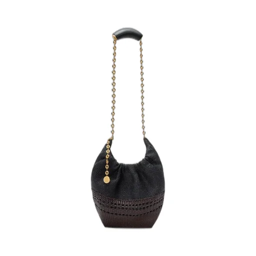 Small Squeeze Bag In Woven Nappa Calfskin