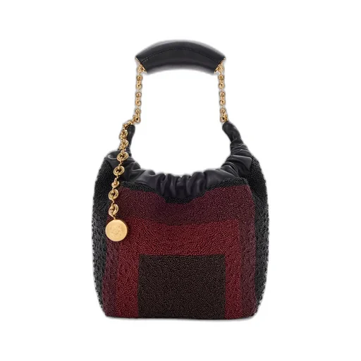 Mini Squeeze Bag In Beaded Leather