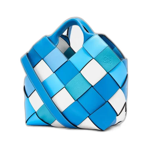 Small Surplus Leather Woven Basket Bag In Calfskin