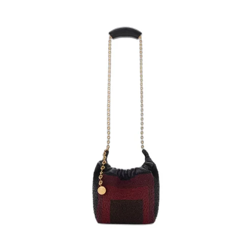 Mini Squeeze Bag In Beaded Leather
