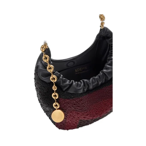 Mini Squeeze Bag In Beaded Leather