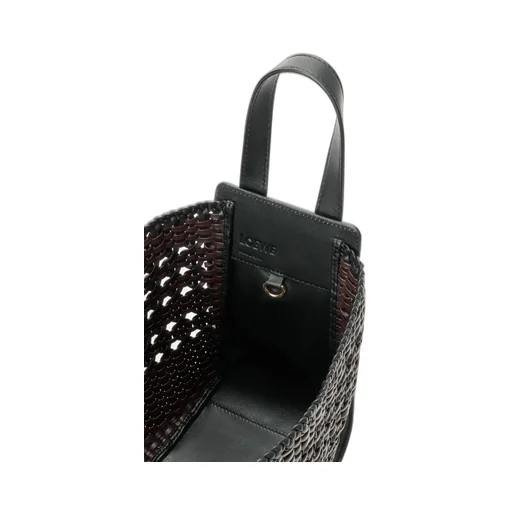 Compact Hammock Bag In Smooth Calfskin And Woven Nappa Calfskin