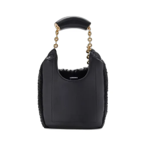 Mini Squeeze Bag In Beaded Leather