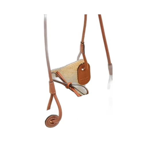 Medium Anagram Basket Bag In Iraca Palm And Calfskin