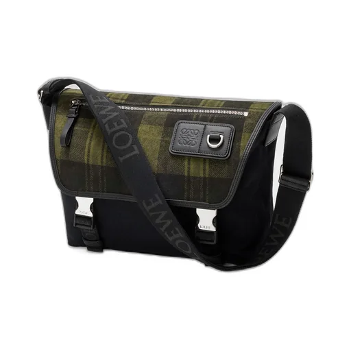 Medium Flex Messenger In Canvas And Brushed Suede
