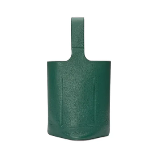 Large Pebble Bucket In Supple Grained Calfskin