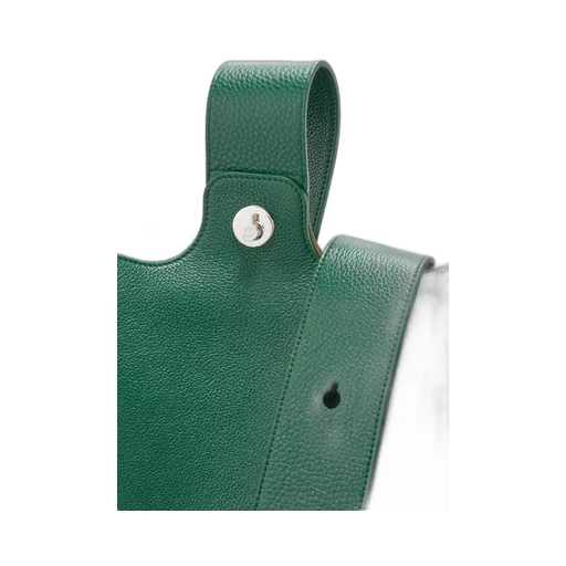Large Pebble Bucket In Supple Grained Calfskin