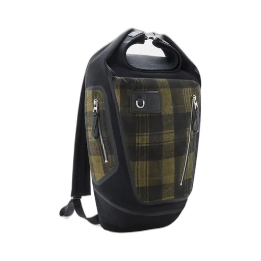 Flex Roll-Top Backpack In Canvas And Brushed Suede