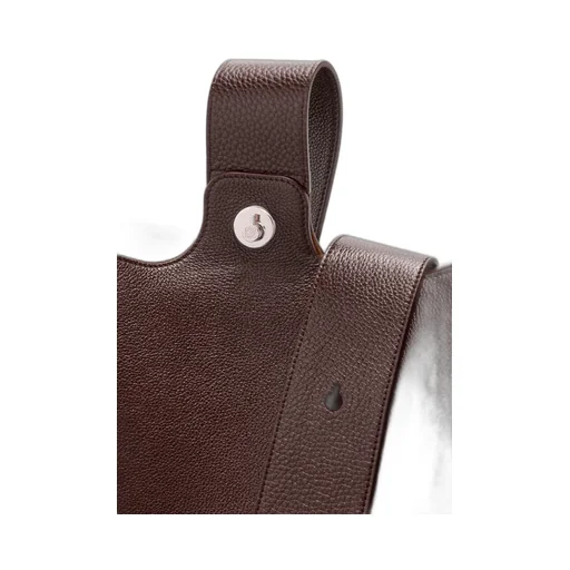 Large Pebble Bucket In Supple Grained Calfskin