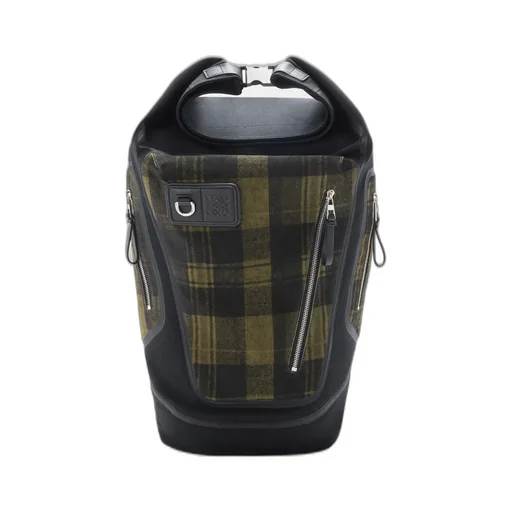 Flex Roll-Top Backpack In Canvas And Brushed Suede